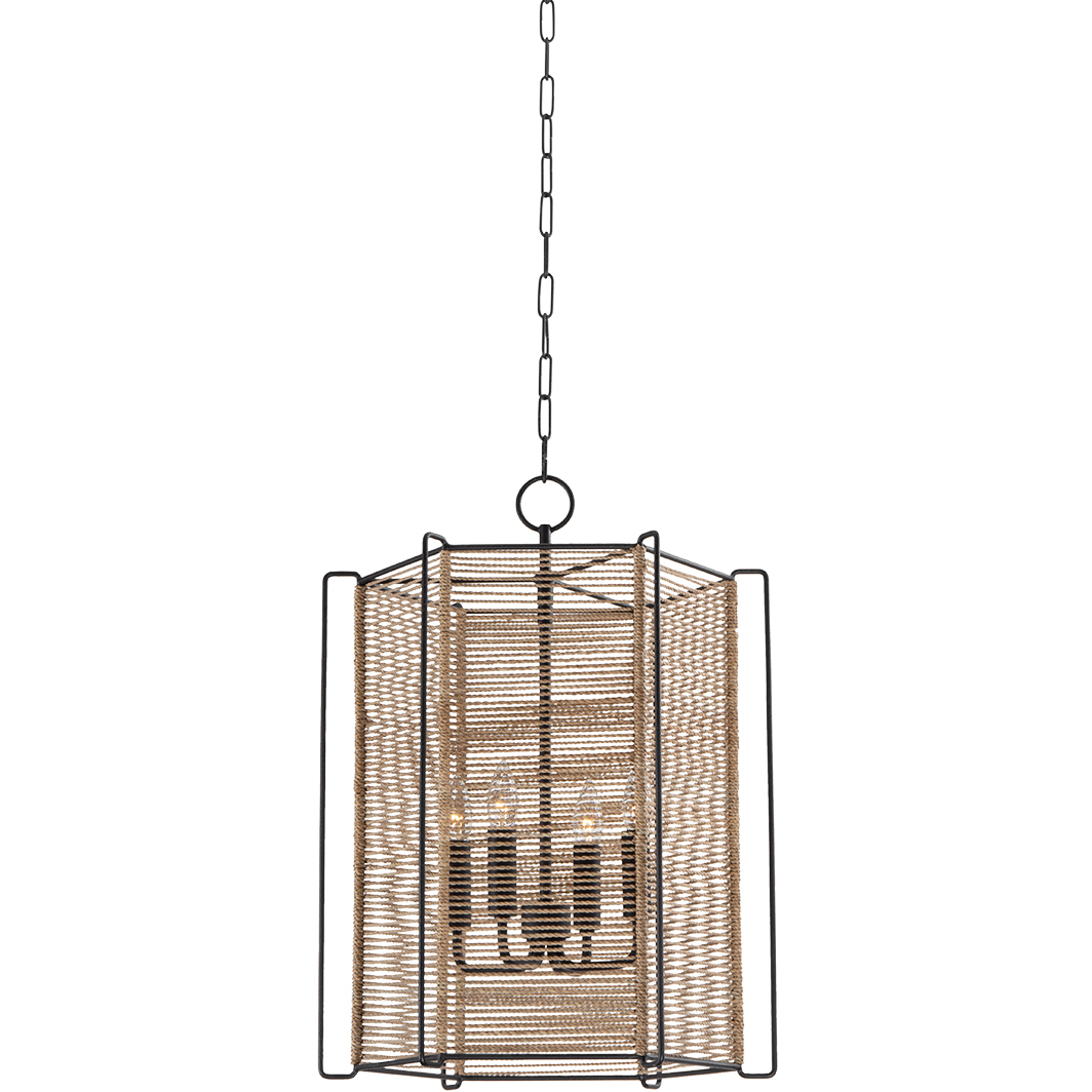 Ramon 4 Light 18 inch Textured Black Indoor Lantern Ceiling Light