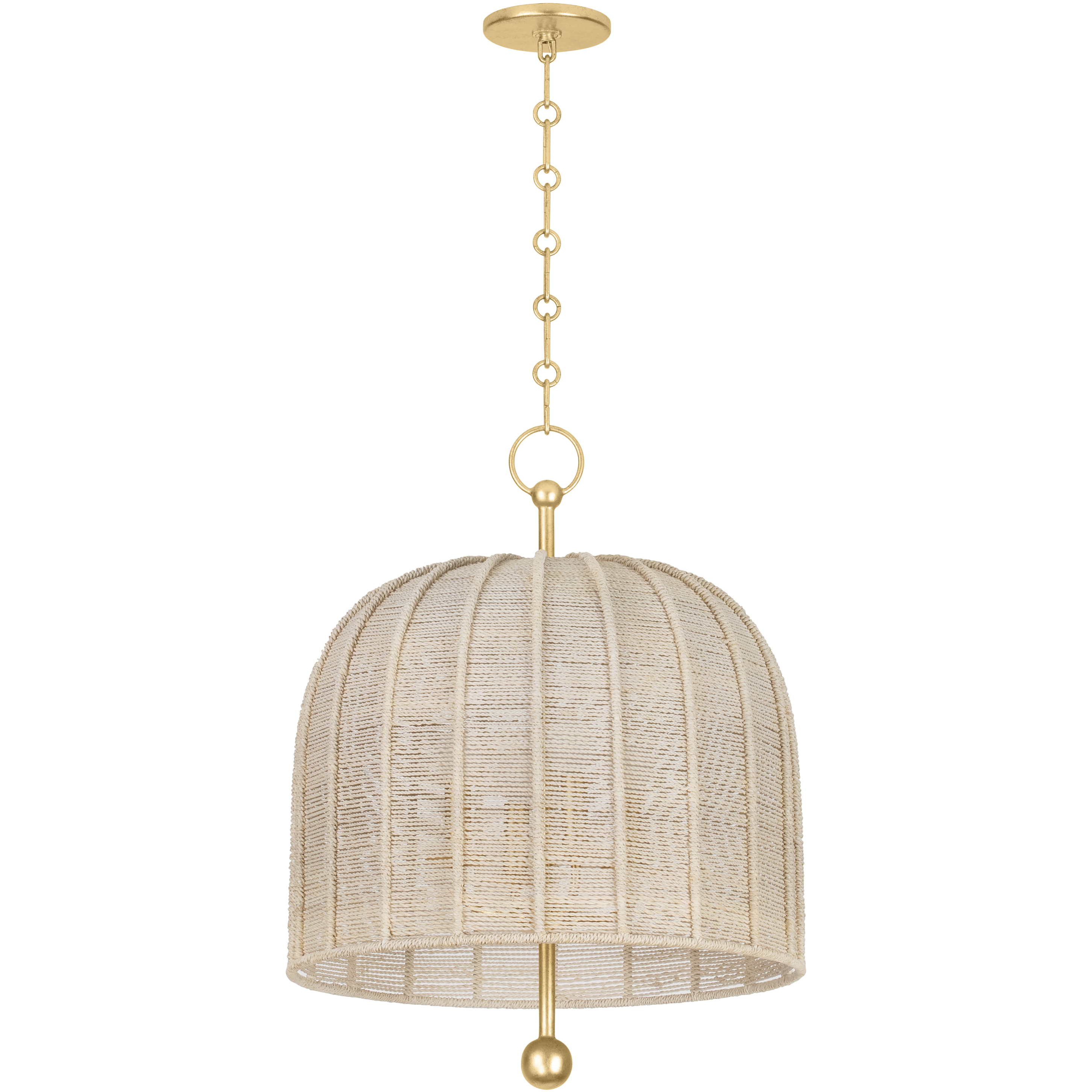 Lonnie 4 Light 20 inch Vintage Gold Leaf Pendant Ceiling Light