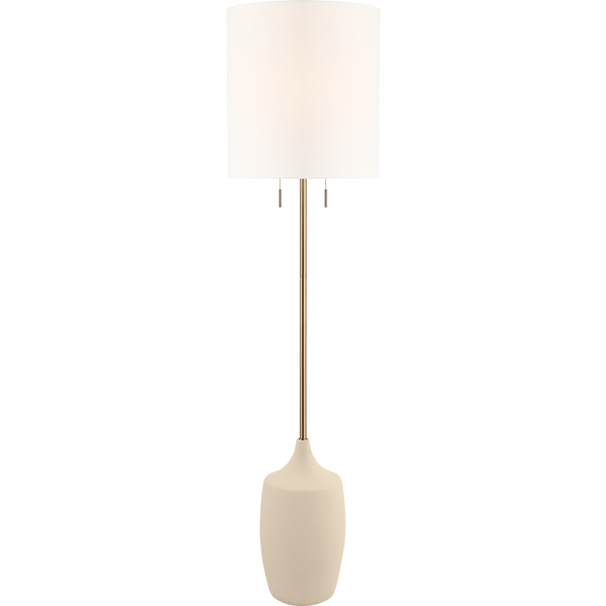 Richard June Sayer 62 inch 60 watt Ivory Stoneware Floor Lamp Portable Light