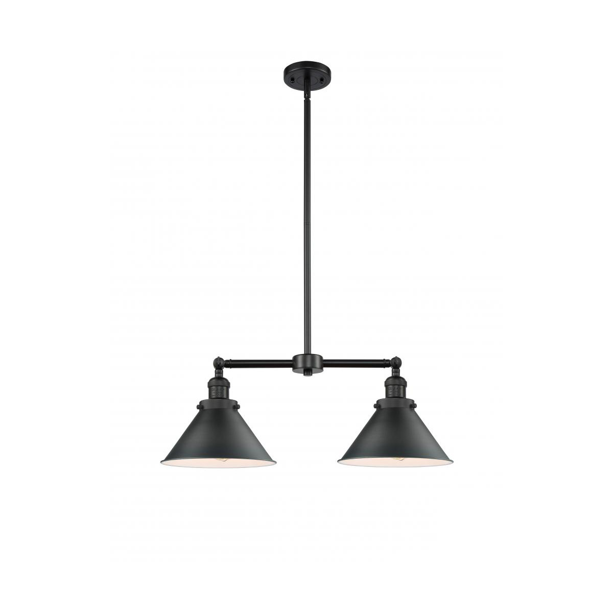 Franklin Restoration Briarcliff 2 Light 21 inch Matte Black Island Light Ceiling Light, Franklin Restoration