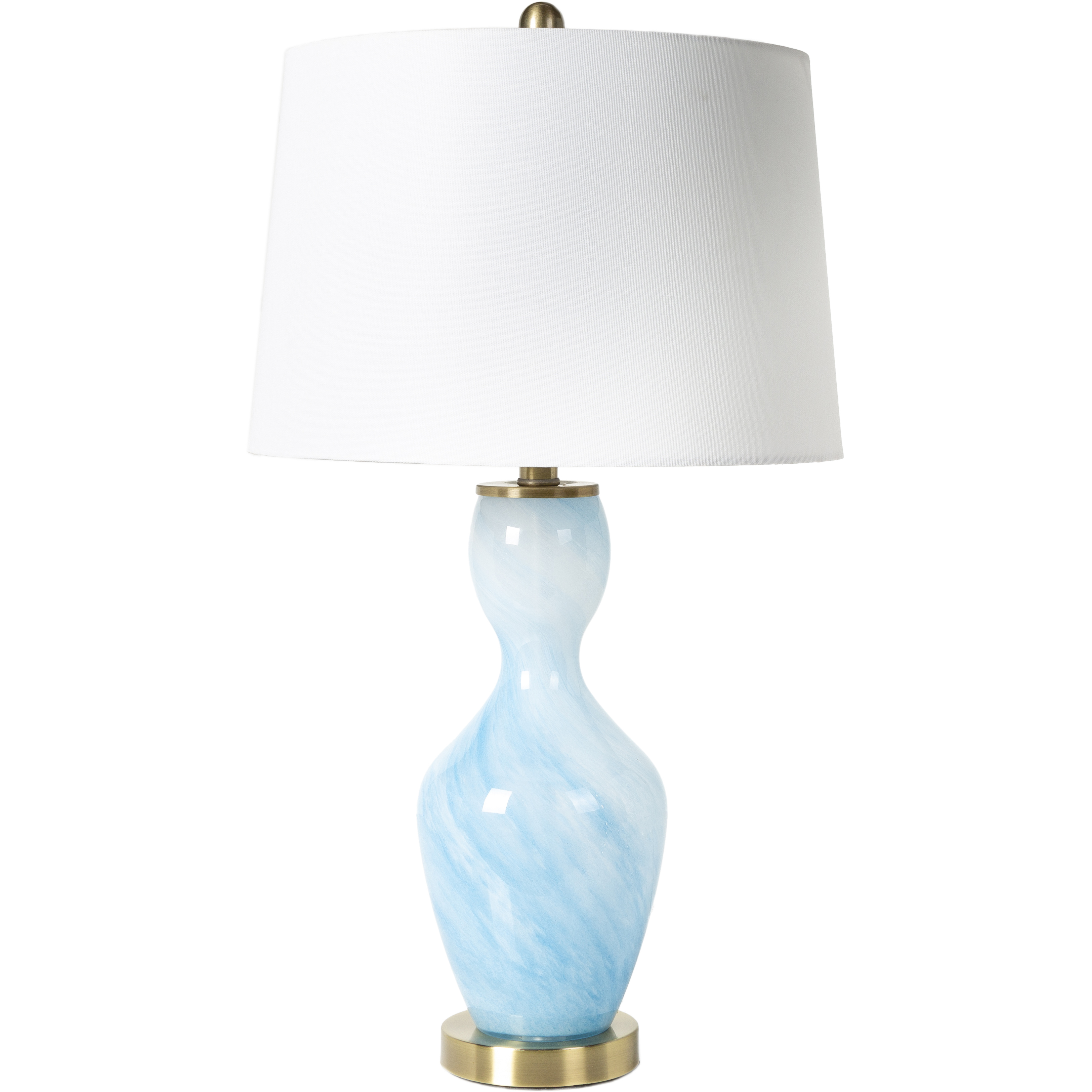 Hobart 27.25 inch 100 watt Brass Table Lamp Portable Light