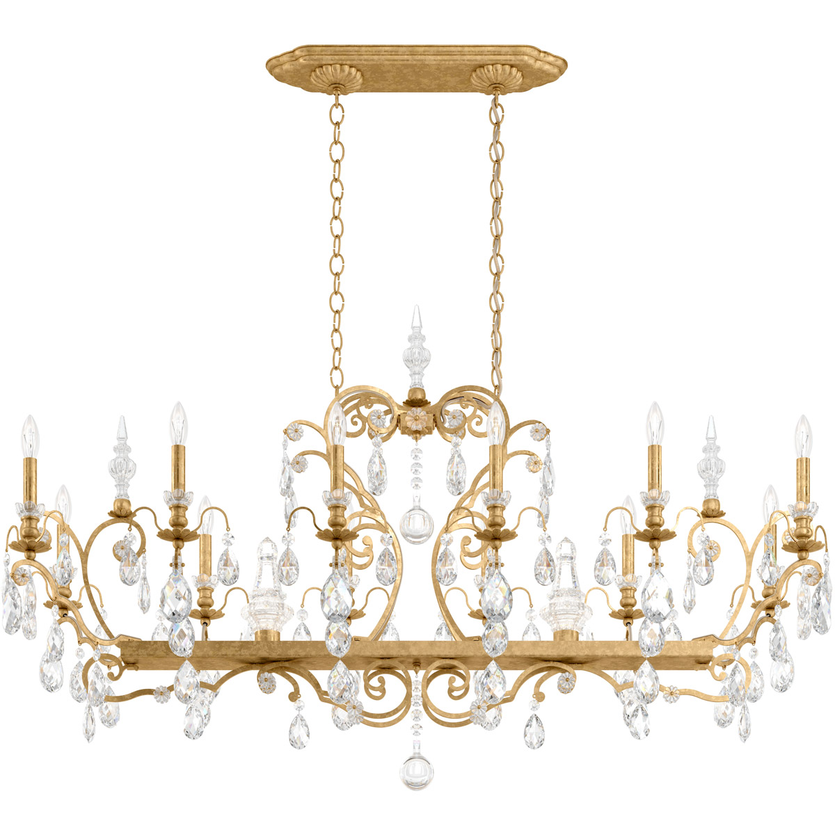 Renaissance 14 Light 56 inch French Gold Chandelier Ceiling Light in Heritage