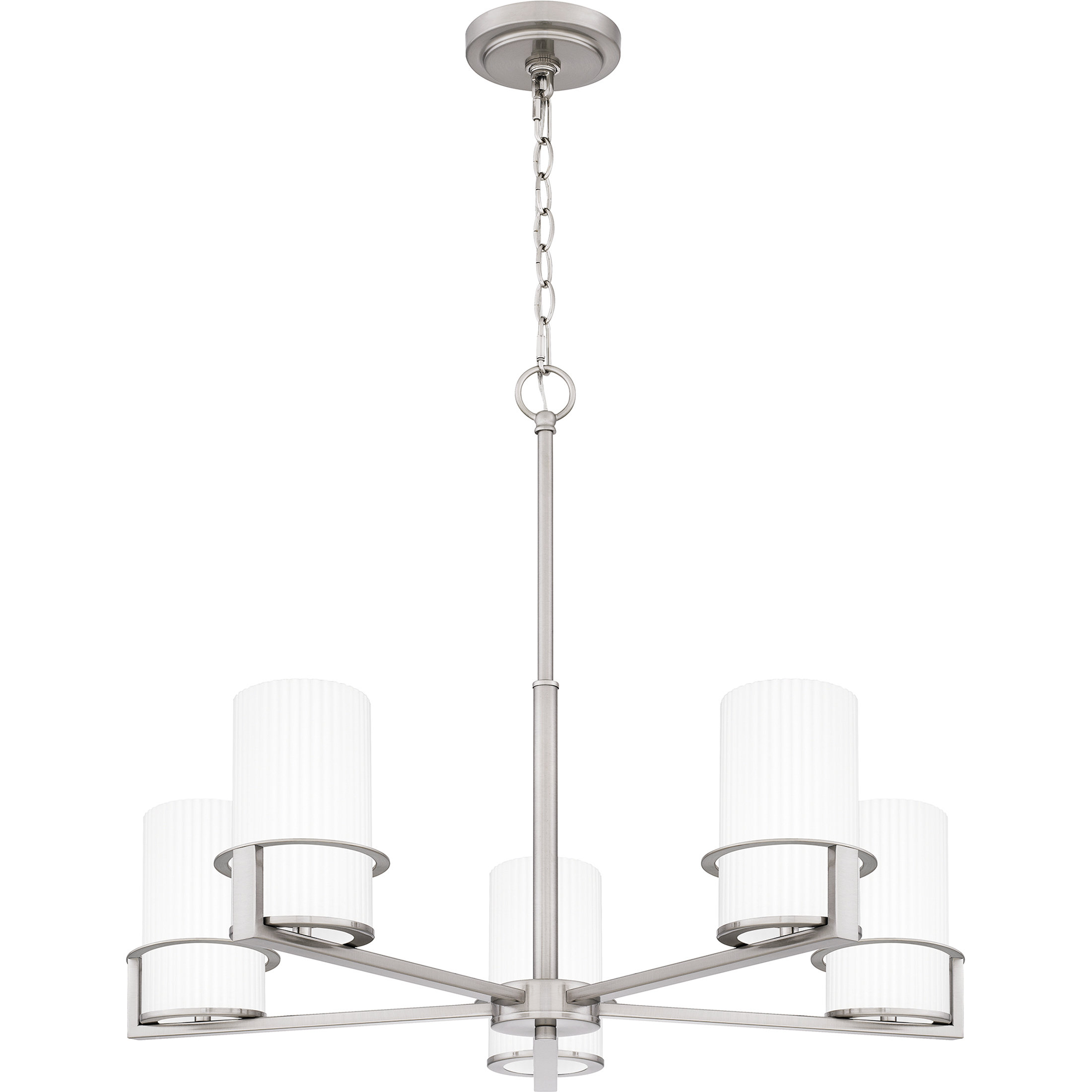 Seymour 5 Light 26.75 inch Brushed Nickel Chandelier Ceiling Light