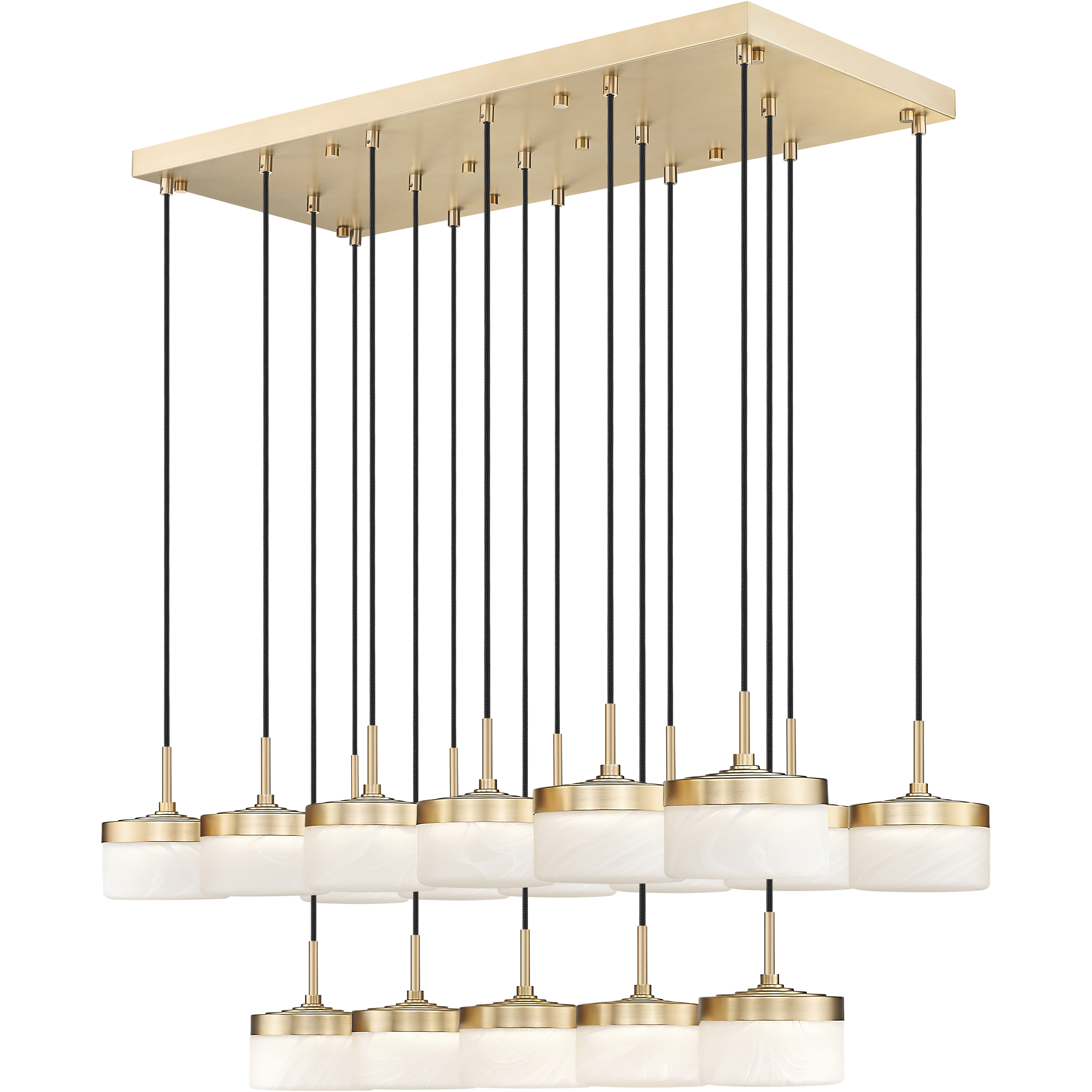 Renaud LED 46.75 inch Modern Gold Linear Chandelier Ceiling Light