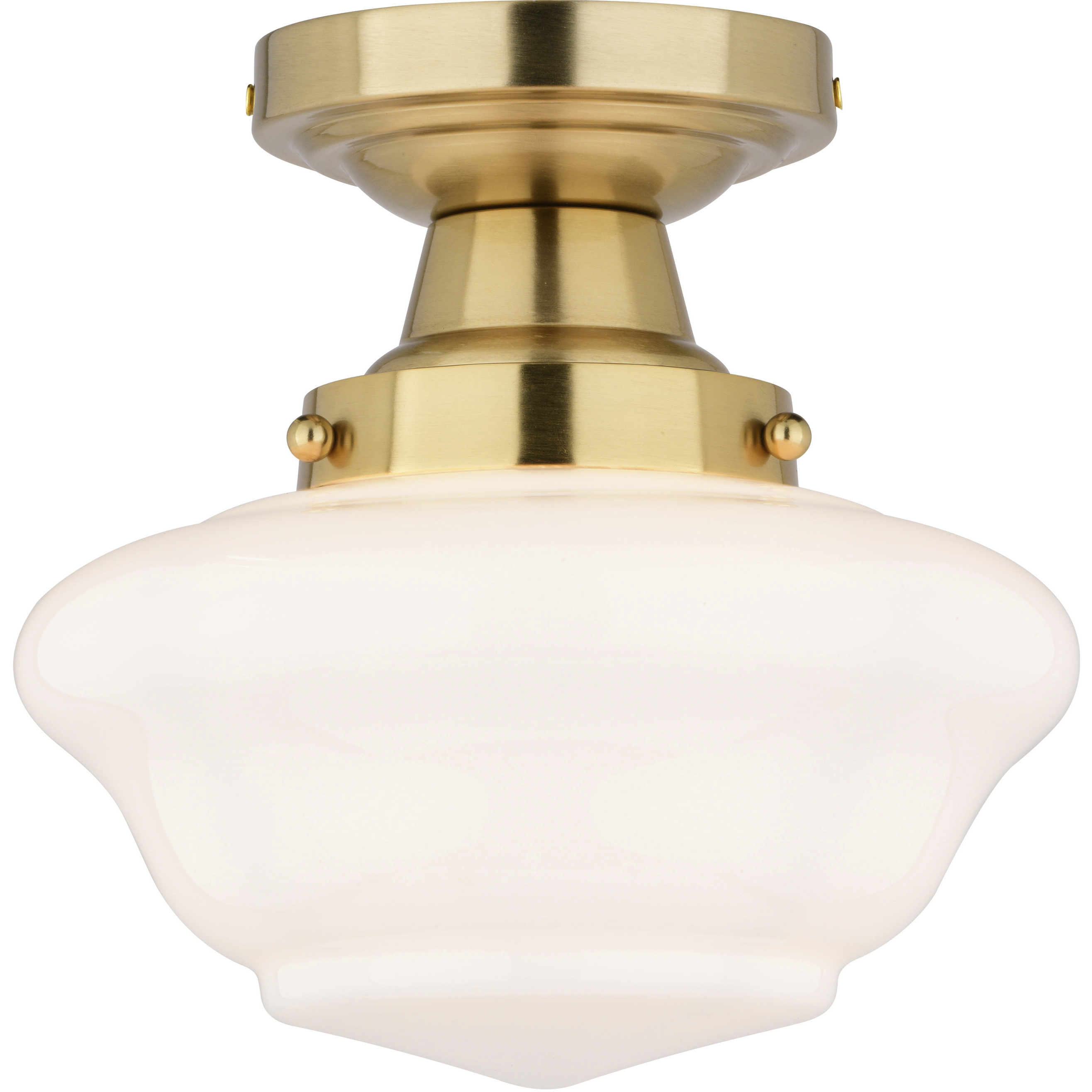 Eastgate LED 8.75 inch Antique Gold Semi-Flush Mount Ceiling Light