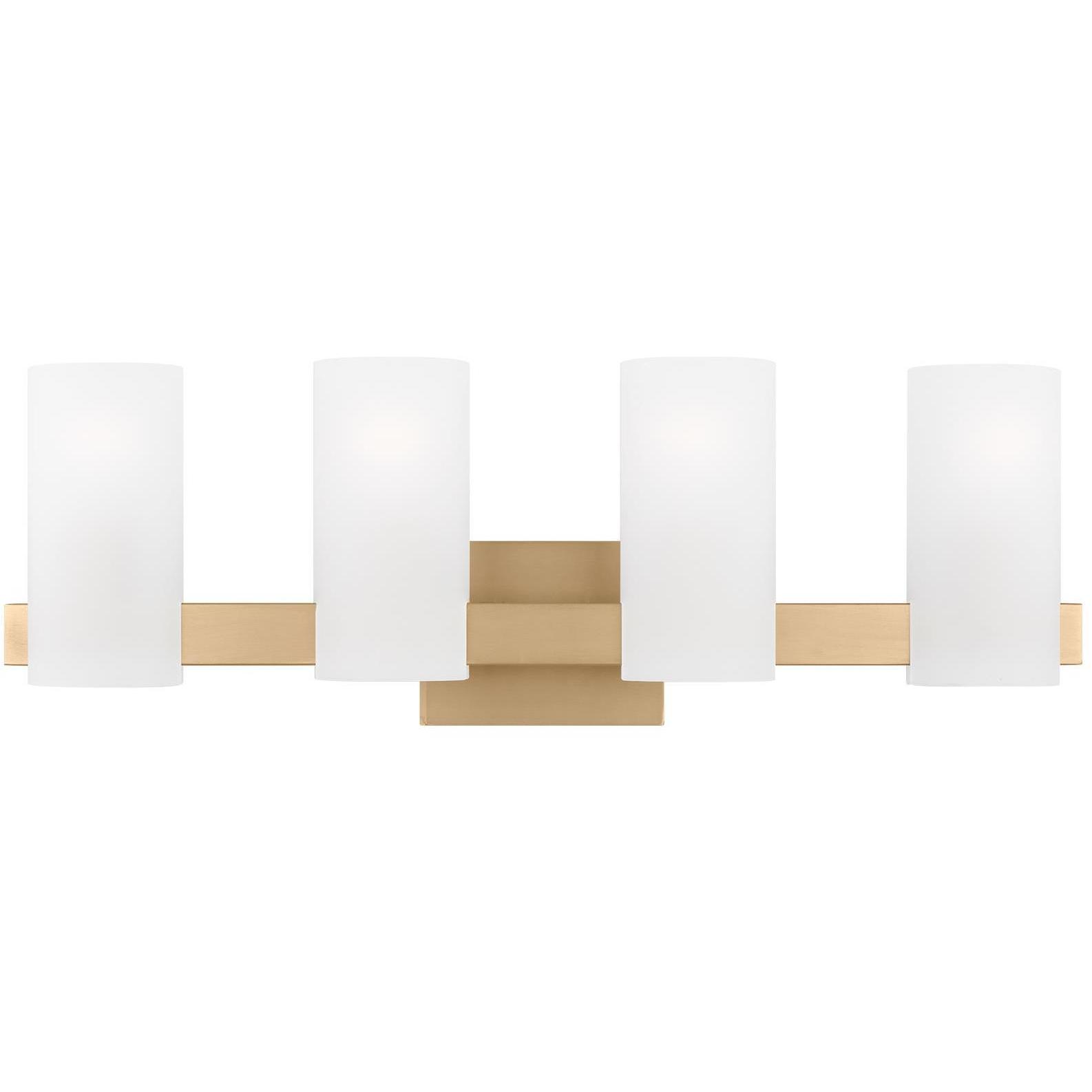 Drew & Jonathan Scott Rhode 4 Light 27 inch Satin Brass Vanity Light Wall Light