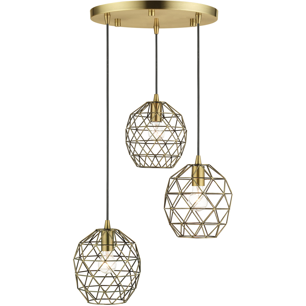 Brass geometric pendant light deals