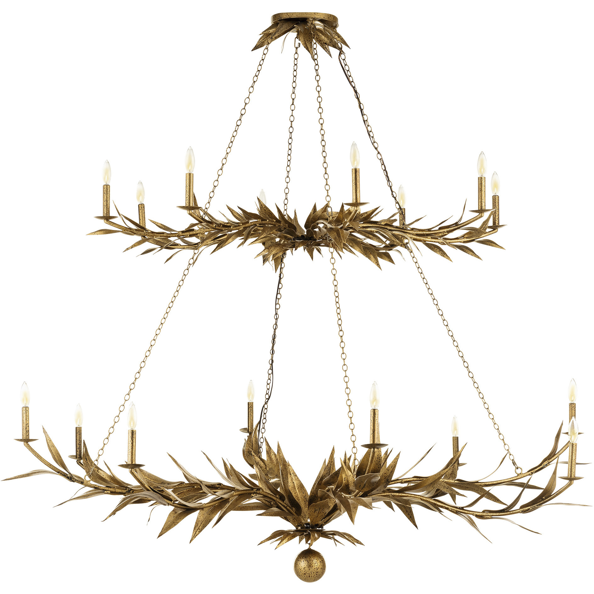 Lowcountry 16 Light Old Gold Chandelier Ceiling Light