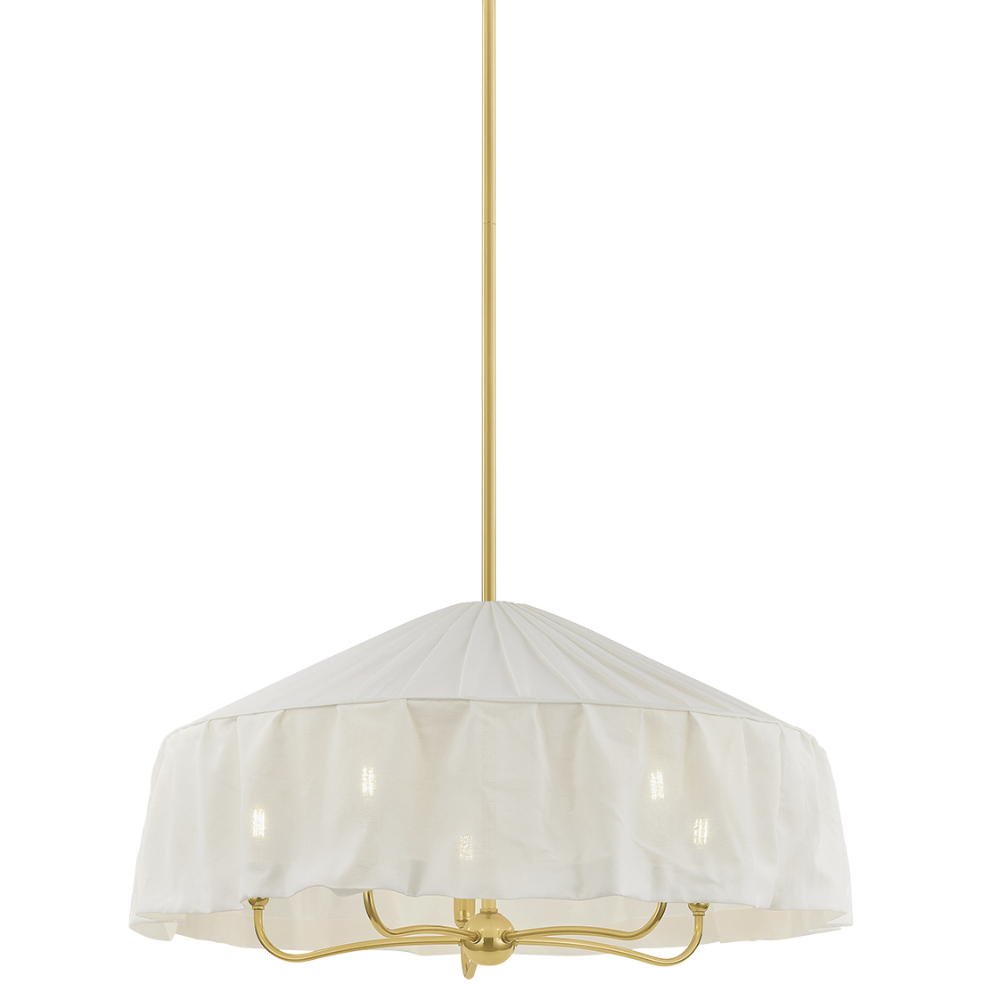 Shivonne 5 Light 34 inch Aged Brass Pendant Ceiling Light