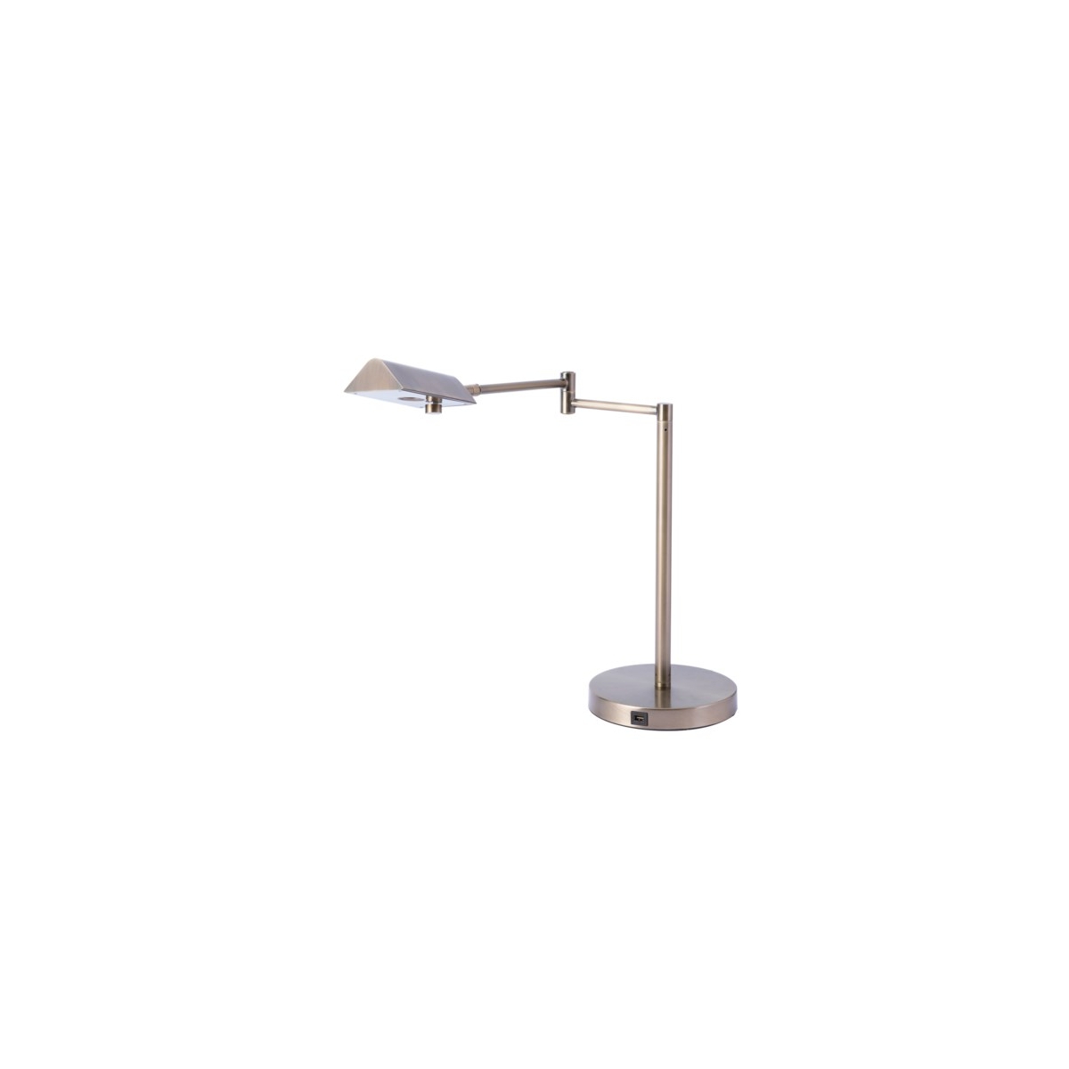 Pharma Collection 18 inch 7.00 watt Antique Brass Desk Lamp Portable Light
