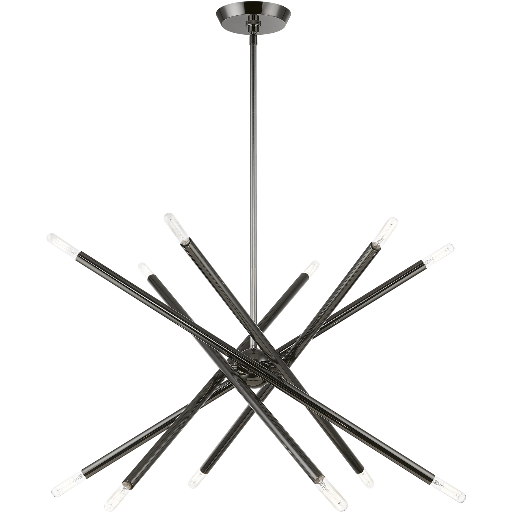 Soho 12 Light 27.5 inch Black Chrome Chandelier Ceiling Light