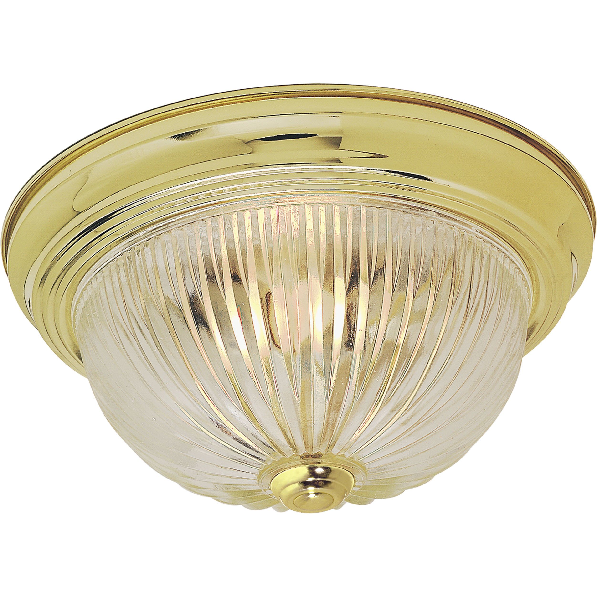 Brentwood 3 Light 15 inch Polished Brass Flush Mount Ceiling Light