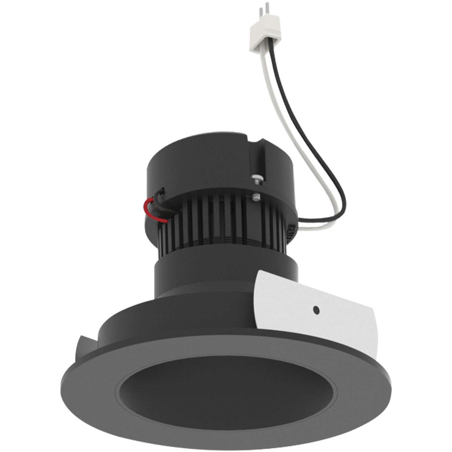 Pearl Black Reflector / Black Flange LED Round Retrofit Reflector in Comfort Dim (3000K-2000K), 4" Retrofit