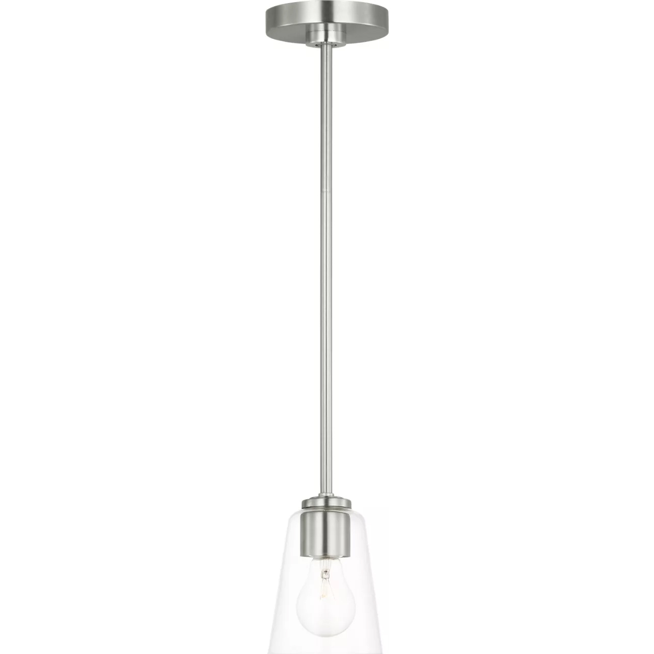 Miles 1 Light 4.5 inch Brushed Nickel Mini Pendant Ceiling Light