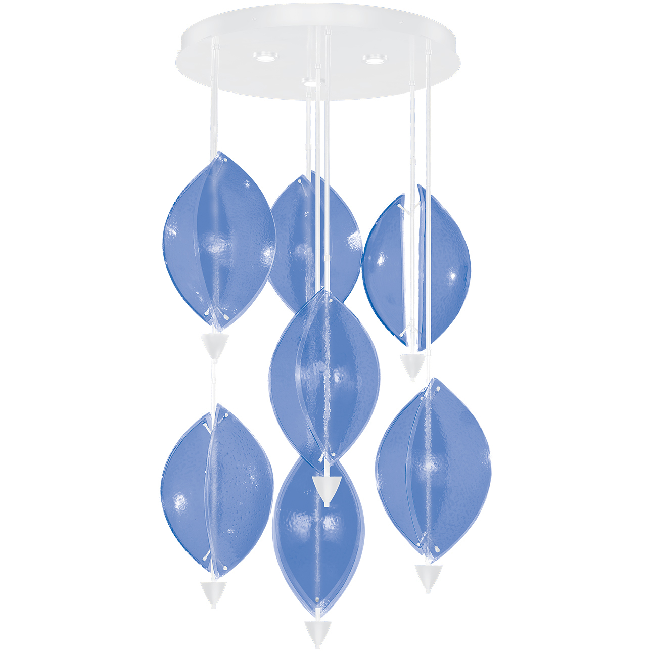 Embark 10 Light 40 inch White Pendant Ceiling Light