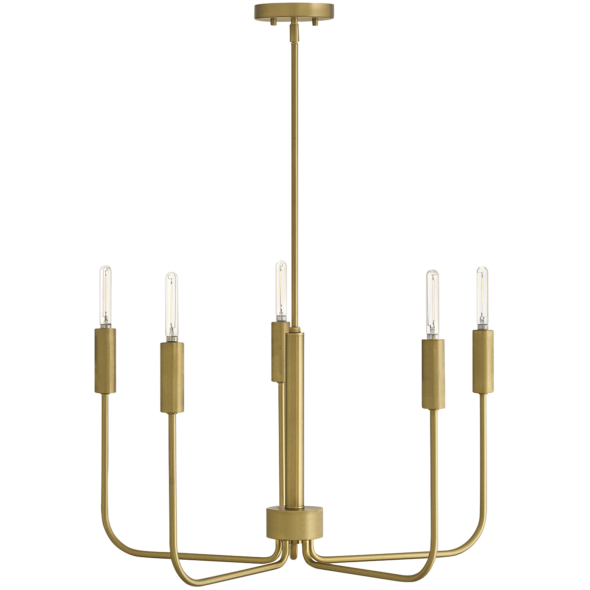 Austen 5 Light 28.25 inch Lacquered Brass Chandelier Ceiling Light