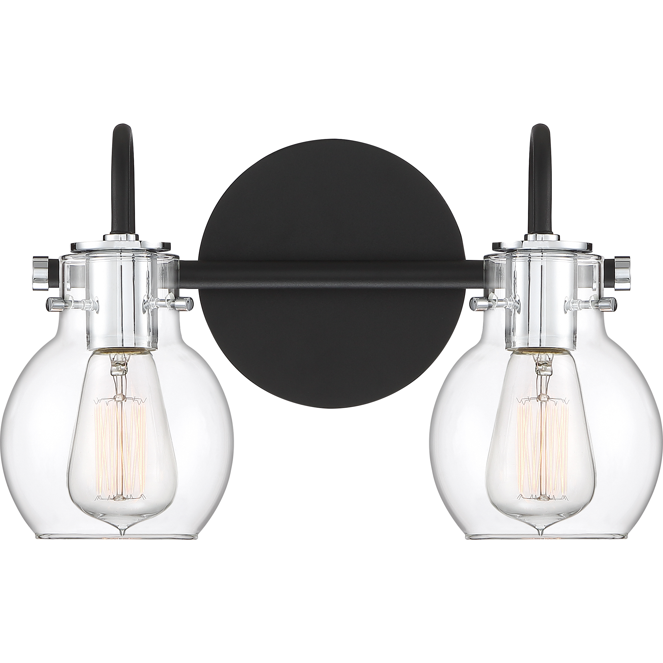 Andrews 2 Light 14 inch Earth Black Bath Light Wall Light, Medium