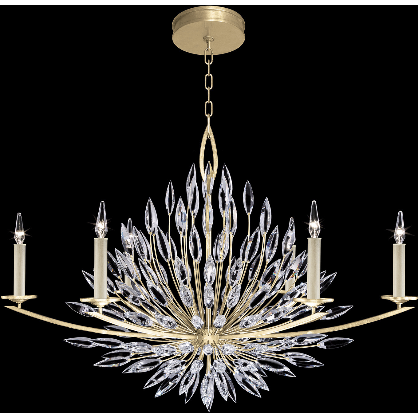Lily Buds 6 Light 48 inch Gold Chandelier Ceiling Light