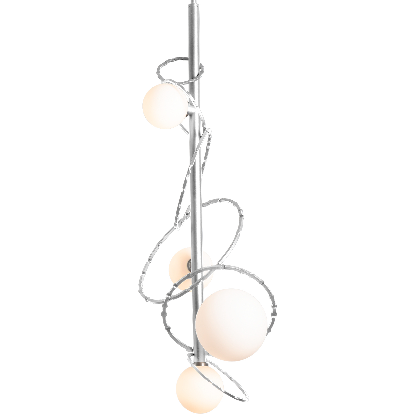 Olympus 4 Light 13.9 inch Sterling Pendant Ceiling Light, Vertical - Open Box