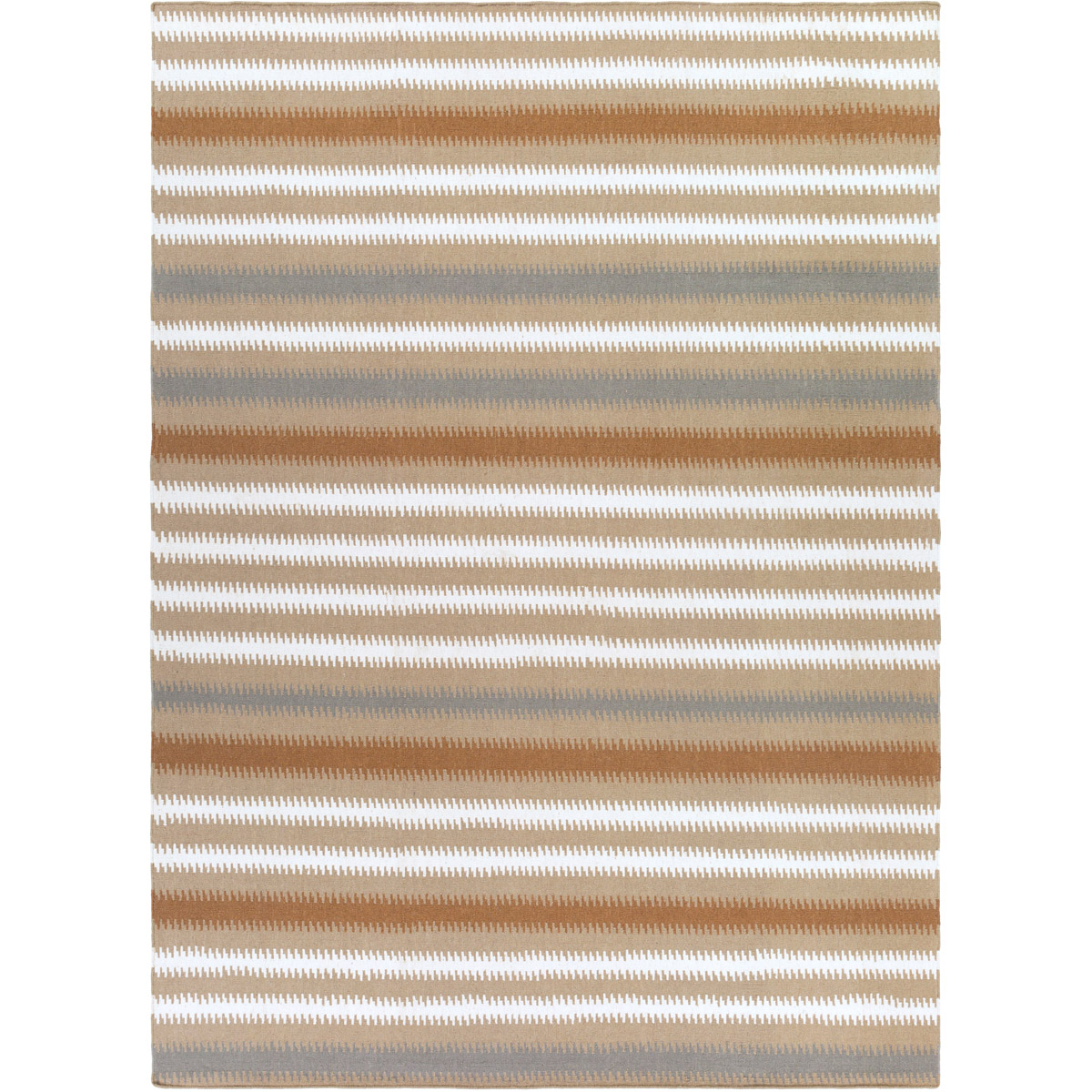Frontier 132 X 96 inch Dark Brown, Taupe, Cream, Medium Gray Rug