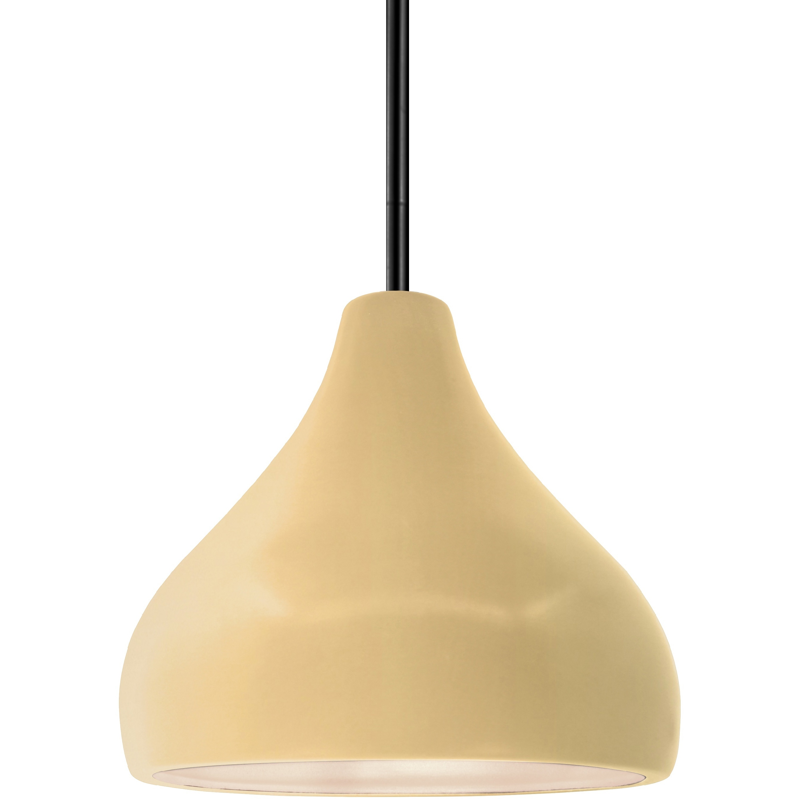 Radiance 1 Light 8 inch Muted Yellow and Matte Black Pendant Ceiling Light
