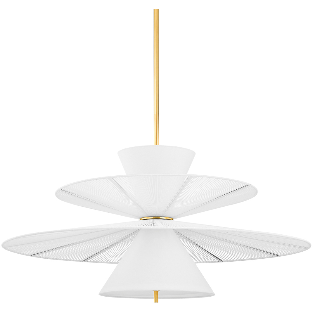 Esperance 2 Light 42.25 inch Aged Brass Chandelier Ceiling Light