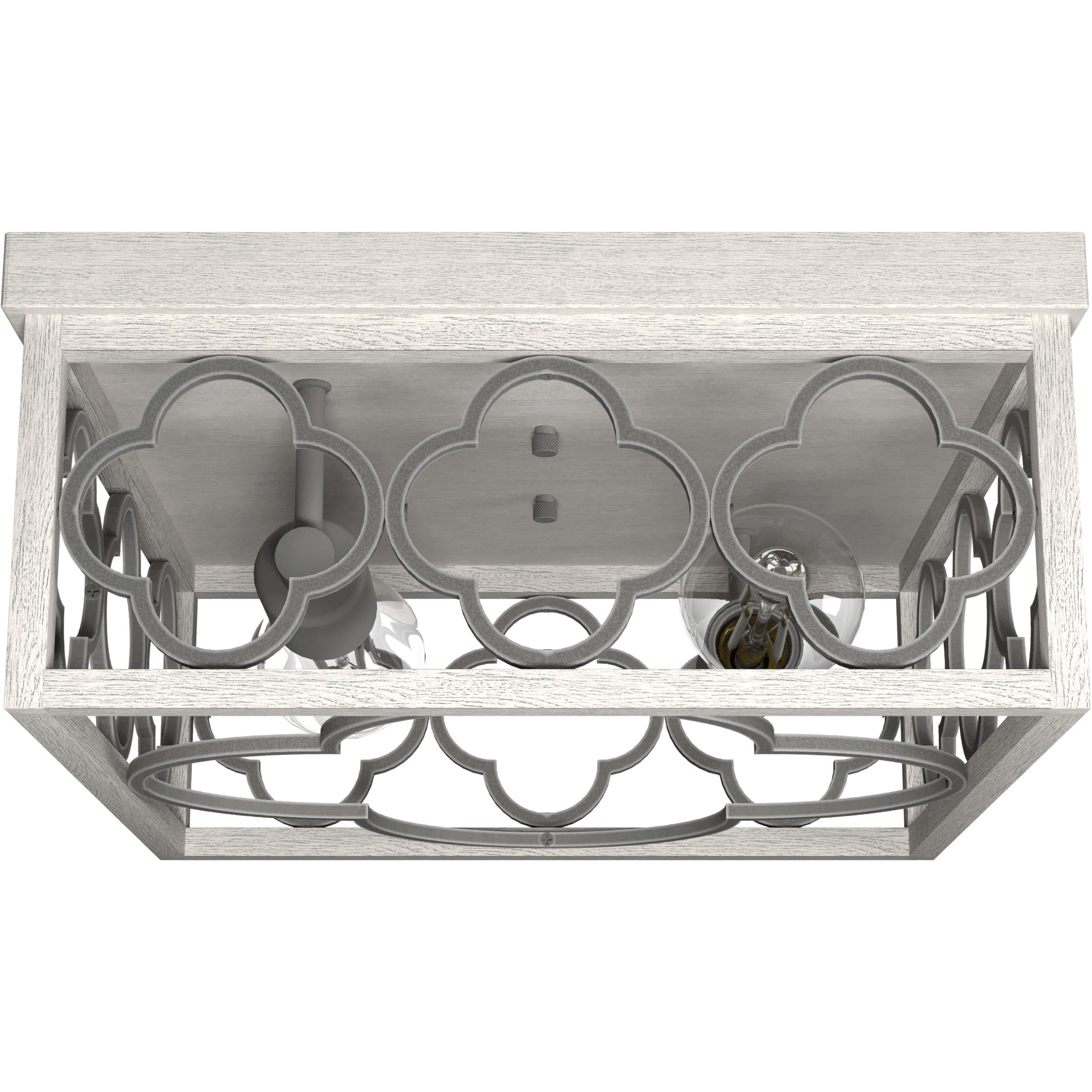 Gablecrest 2 Light 14 inch Distressed White Flush Mount Ceiling Light