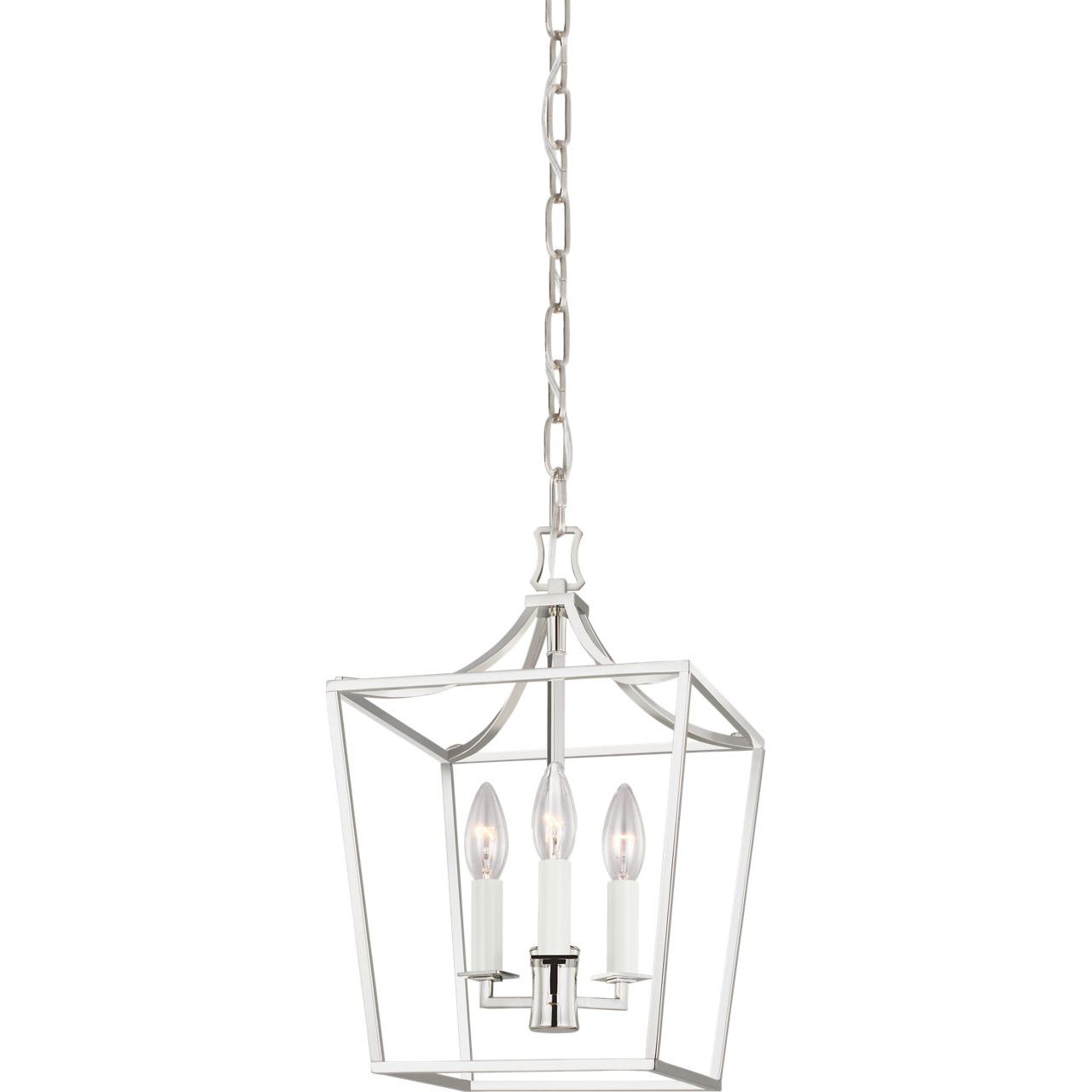 C&M by Chapman & Myers Southold 3 Light 10 inch Polished Nickel Indoor Lantern Ceiling Light