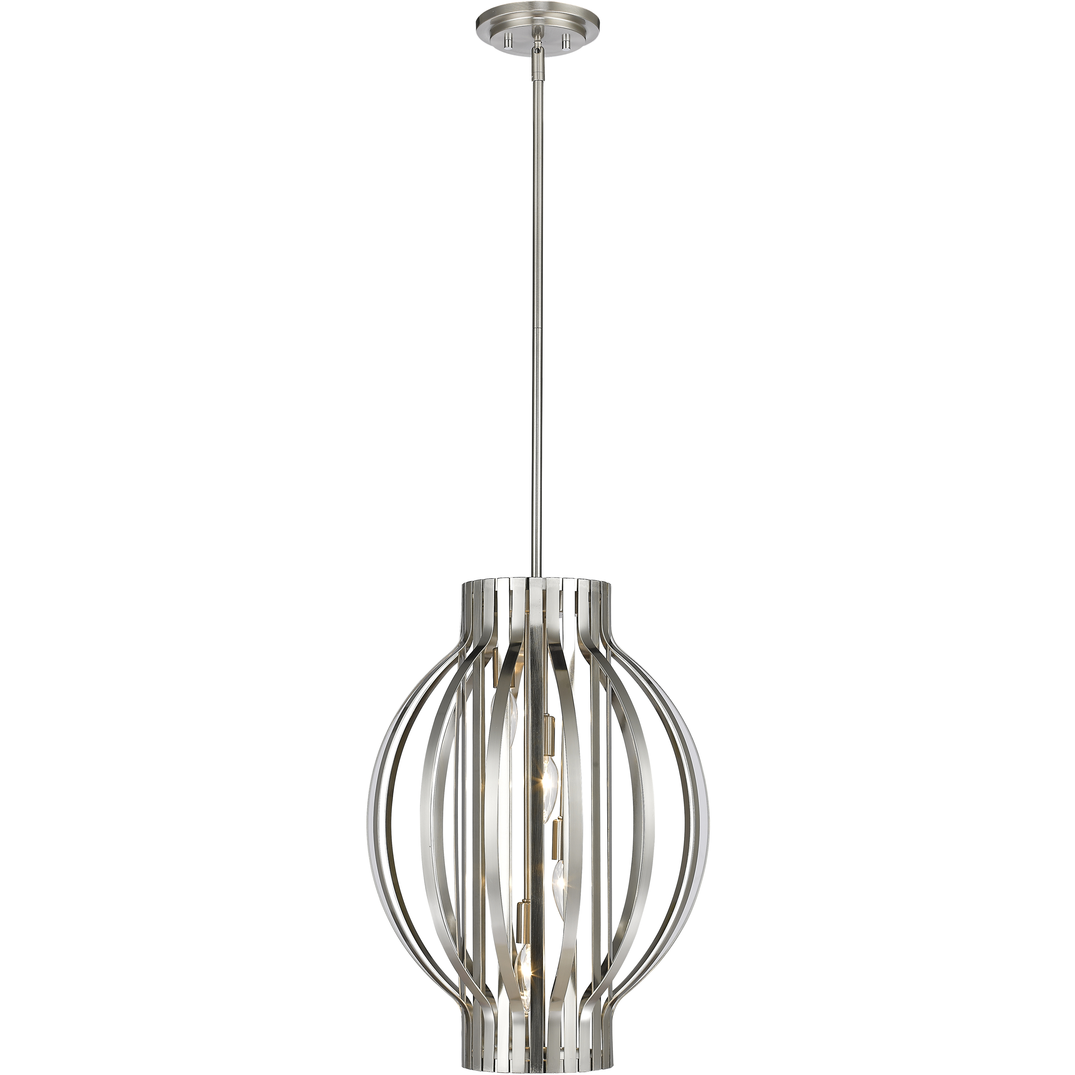 Moundou 4 Light 16 inch Brushed Nickel Pendant Ceiling Light