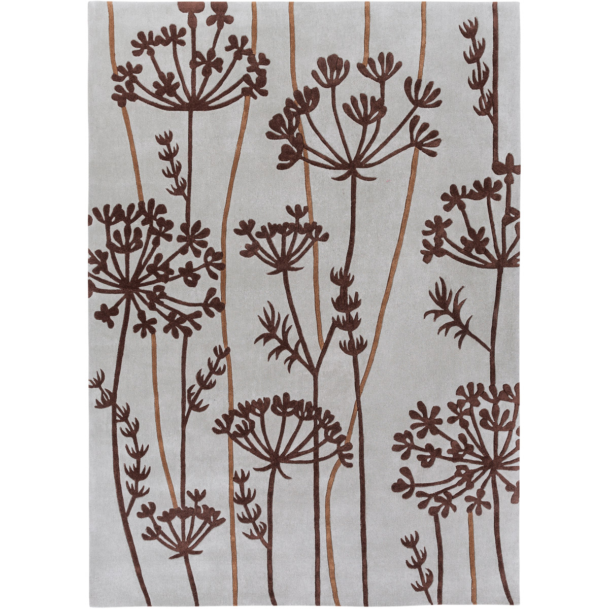 Cosmopolitan 156 X 108 inch Dark Brown, Light Gray Rug