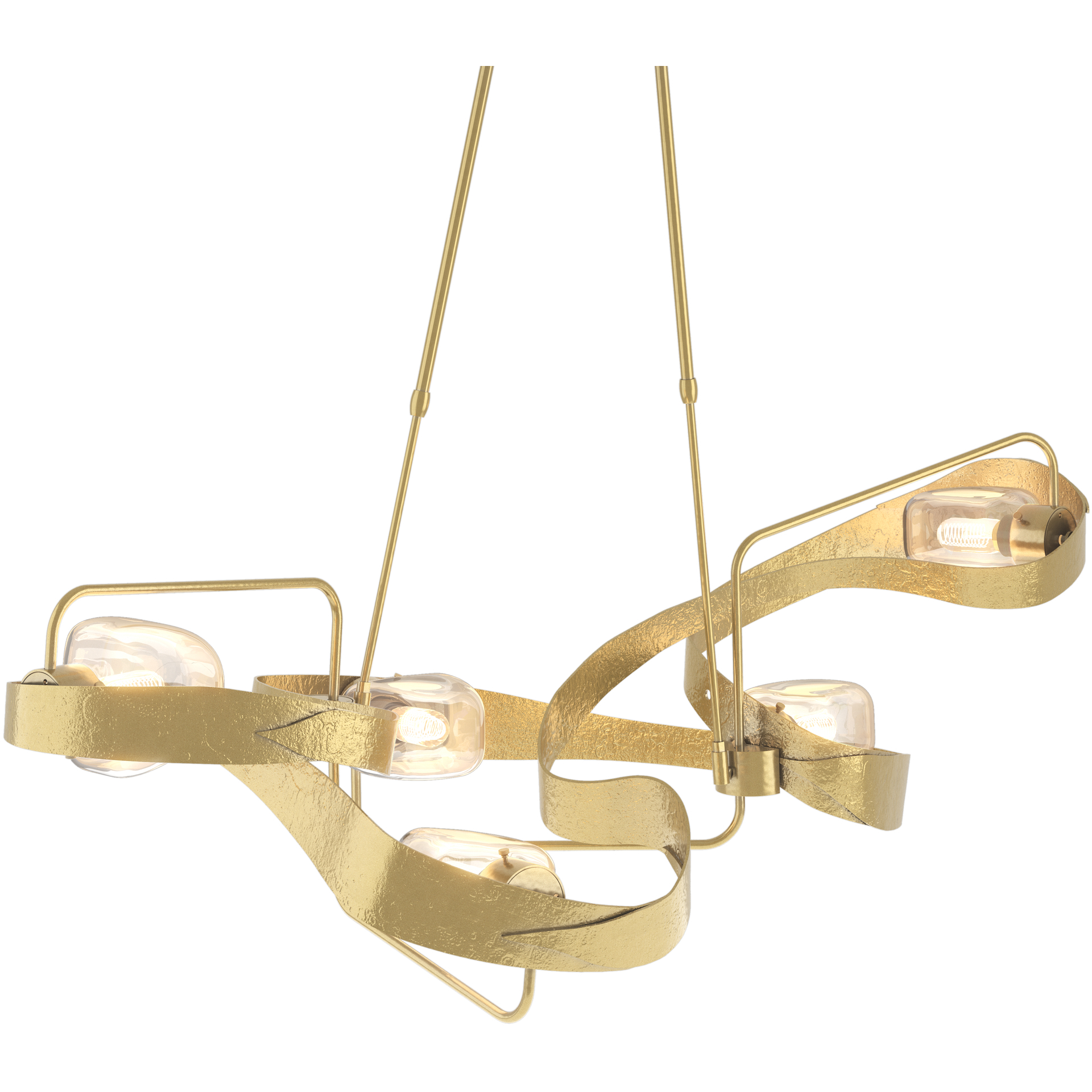 Graffiti 5 Light 50.1 inch Modern Brass Pendant Ceiling Light, Short