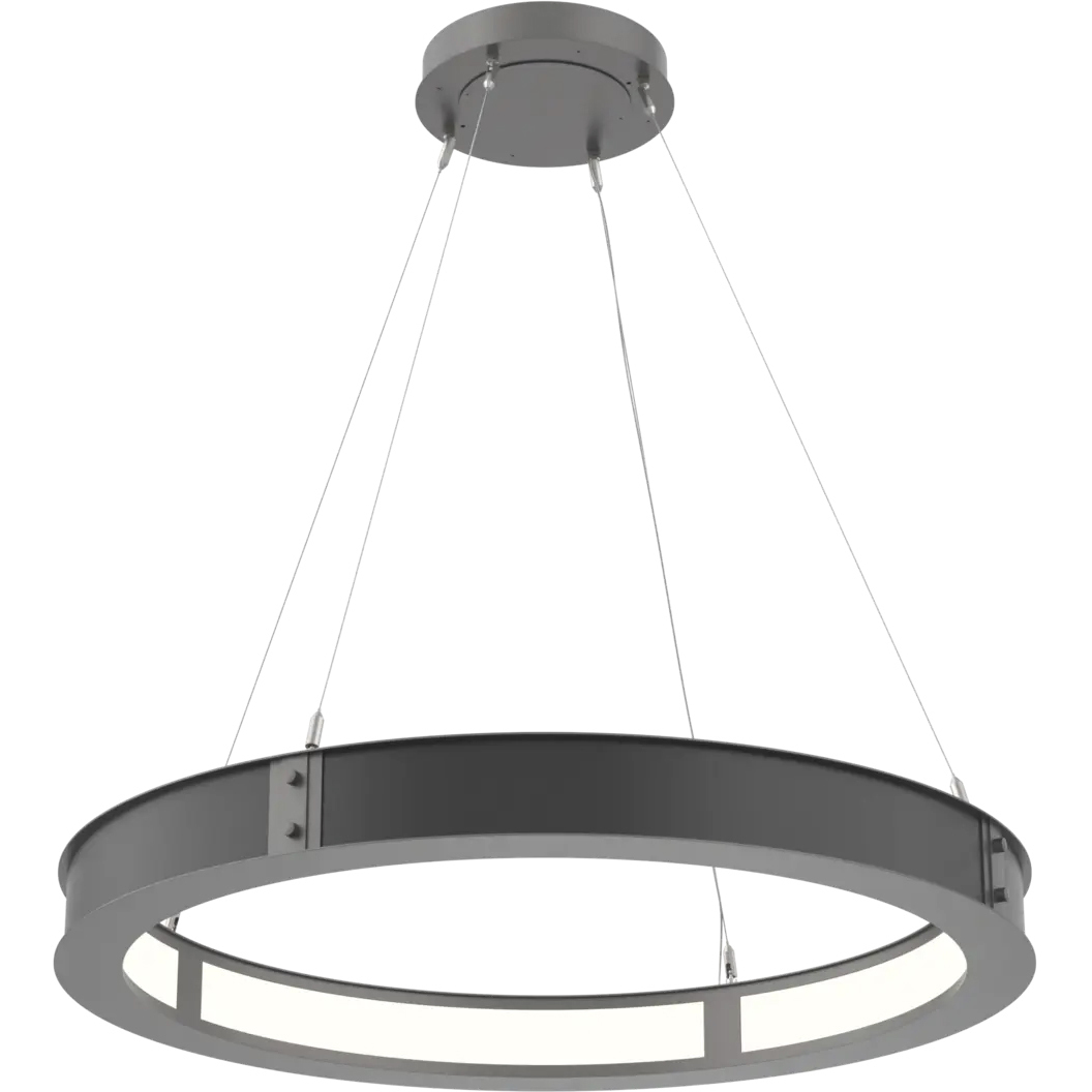 Verona LED 36 inch Graphite with Matte Black Ring Chandelier Ceiling Light