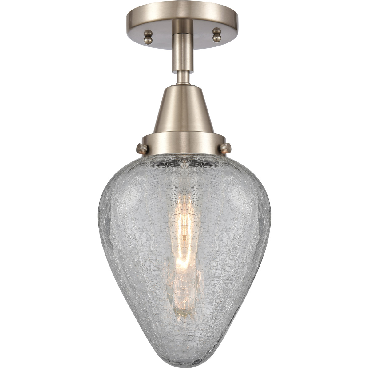Franklin Restoration Geneseo LED 7 inch Brushed Satin Nickel Flush Mount Ceiling Light