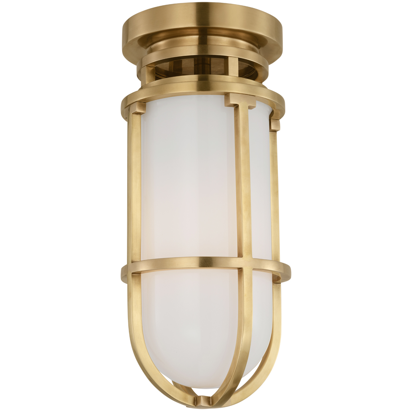 Chapman & Myers Gracie LED 4.75 inch Antique-Burnished Brass Tall Flush Mount Ceiling Light