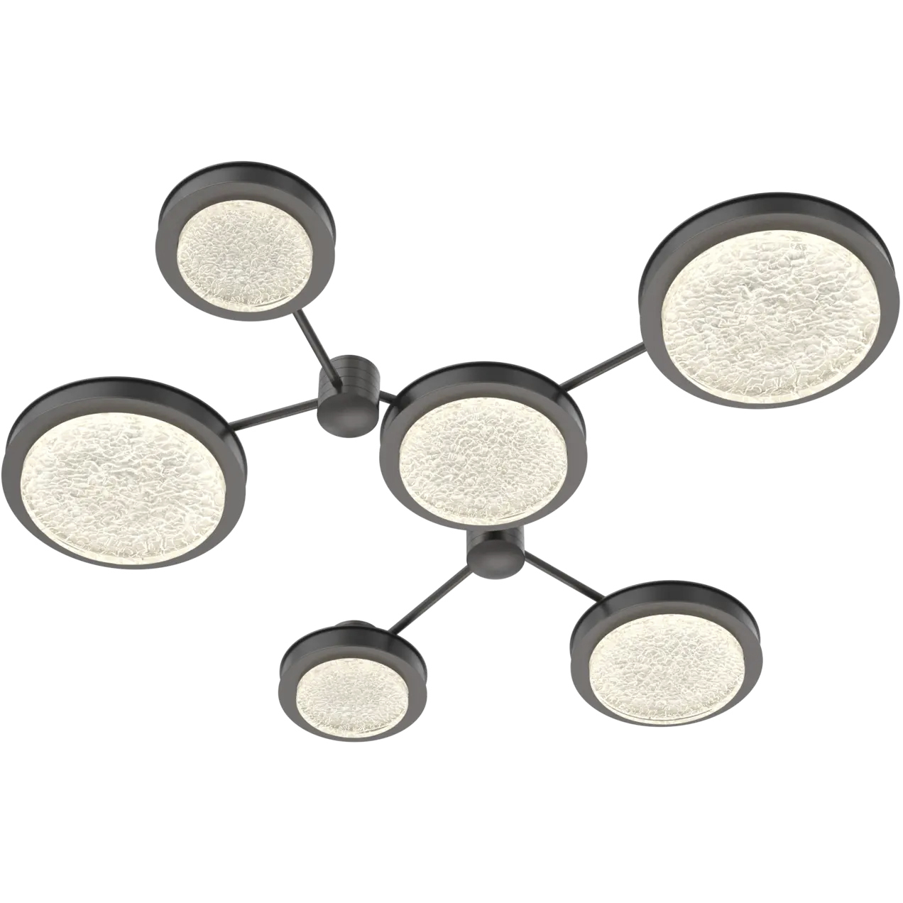 Iris LED 46 inch Graphite with Matte Black Sconce & Flush Mount Wall Light, Hub and Spoke