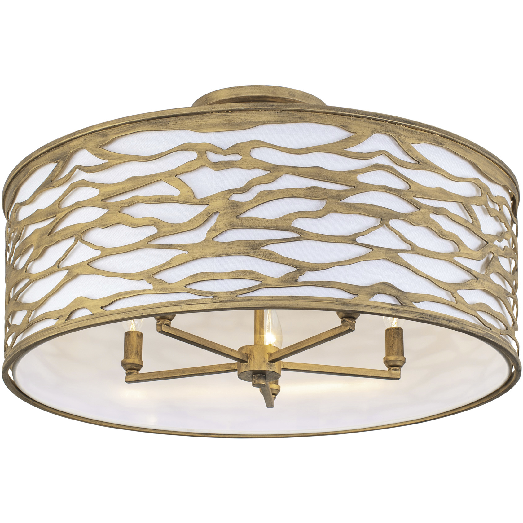 Kato 5 Light 24 inch Havana Gold Semi-Flush Ceiling Light