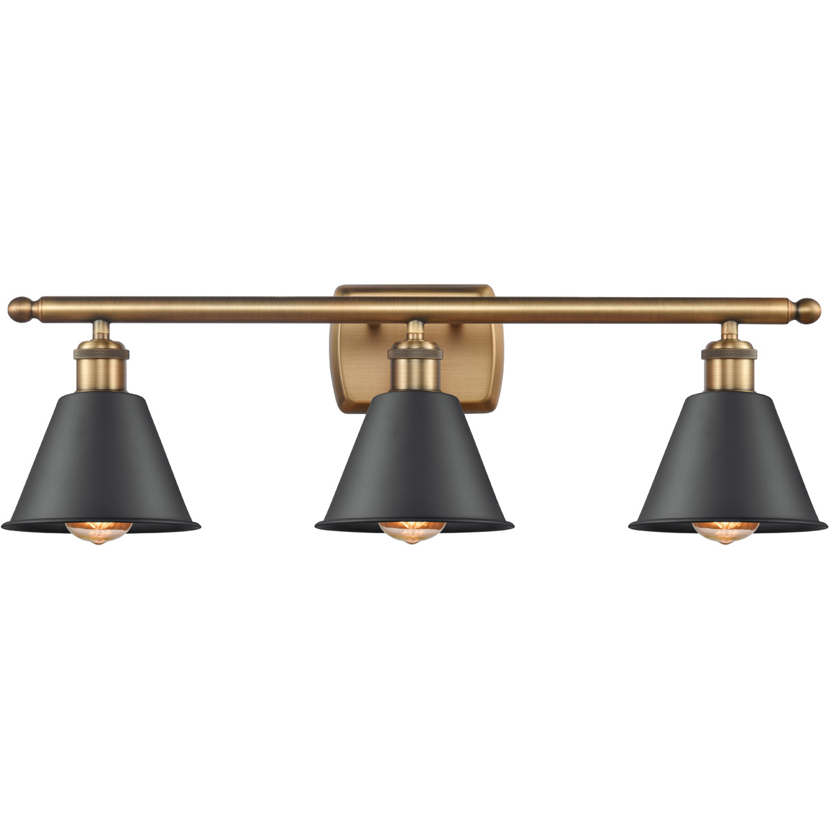 Ballston Smithfield 3 Light 26 inch Brushed Brass Bath Vanity Light Wall Light