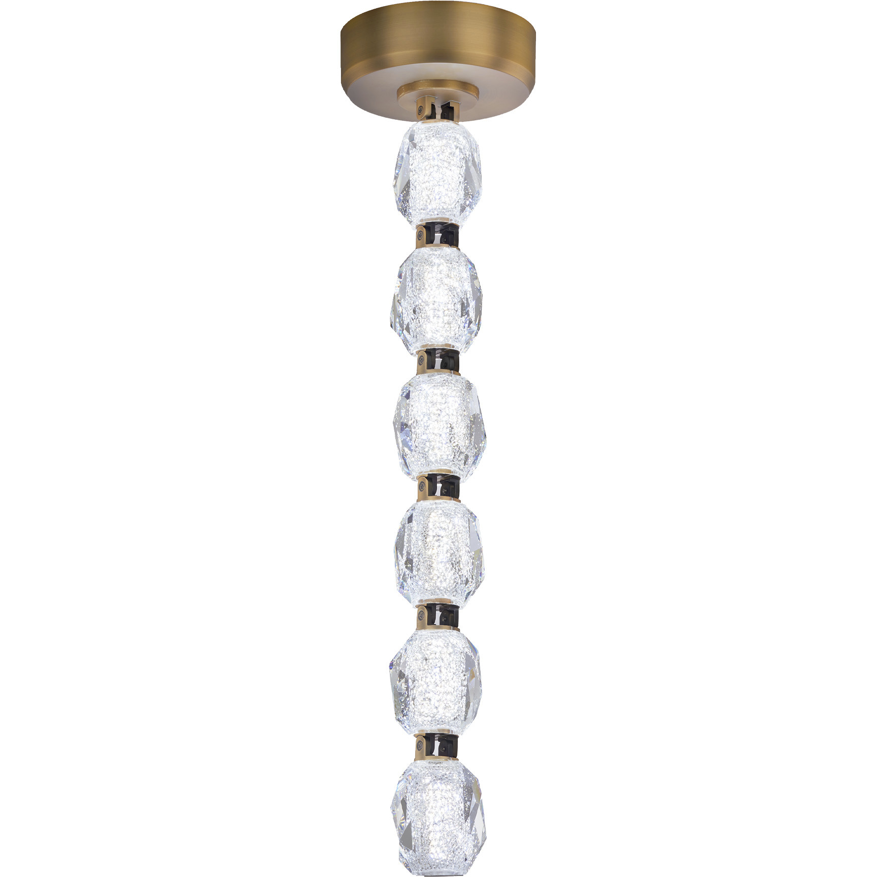 Forever Seduction LED 24 inch Aged Brass Modular Pendant Ceiling Light, Driver in Canopy