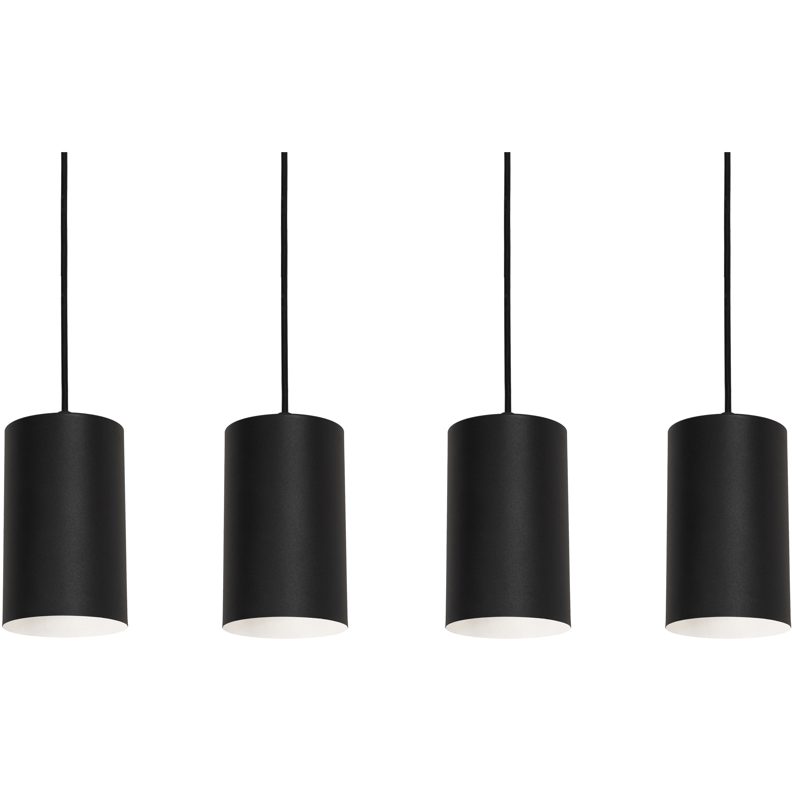 AFX TYKP04MBBKLNR4 Tyke 4 Light 5 inch Black Linear Pendant Ceiling Light