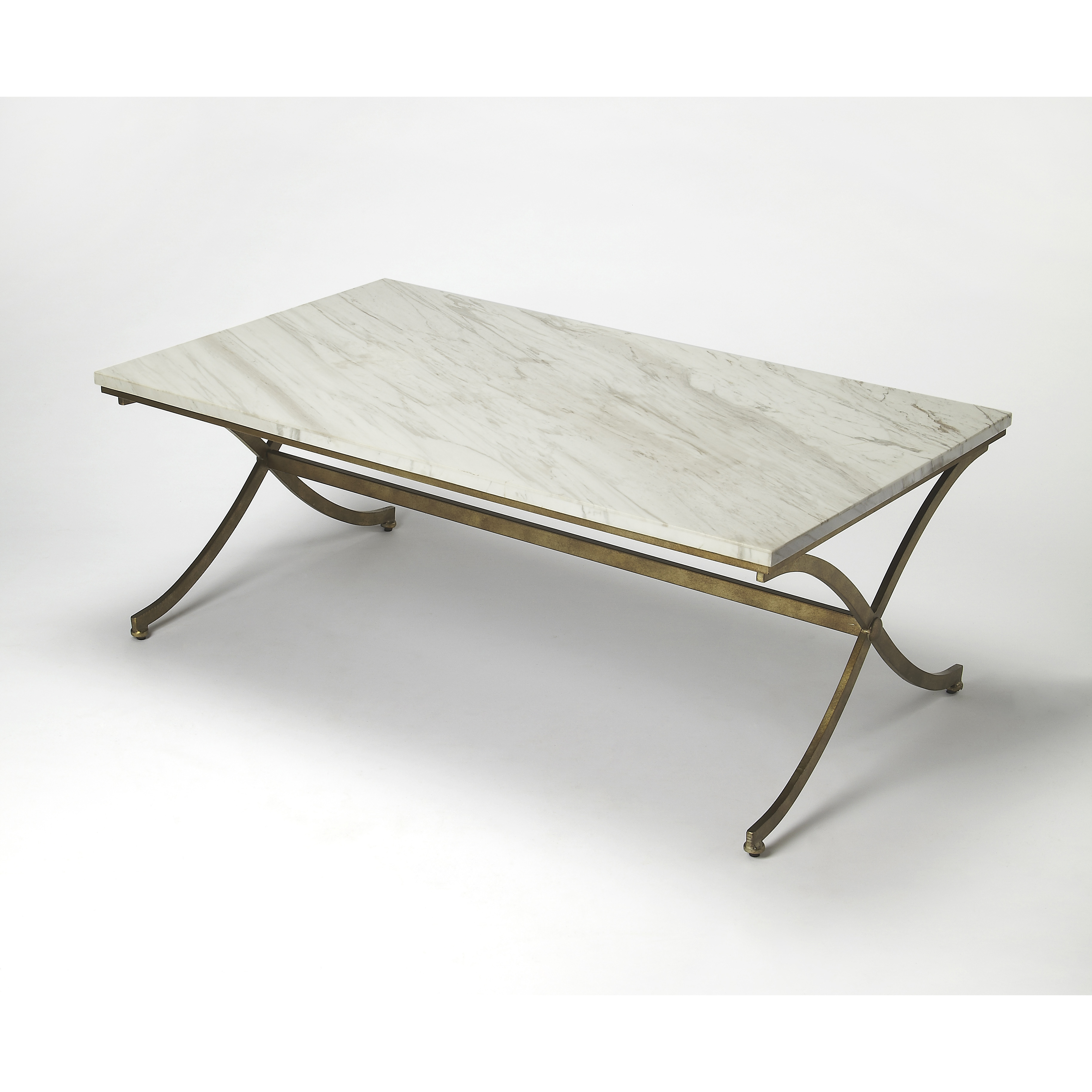Butler Loft Pamina Travertine 48 X 28 inch Antique Gold Cocktail Table