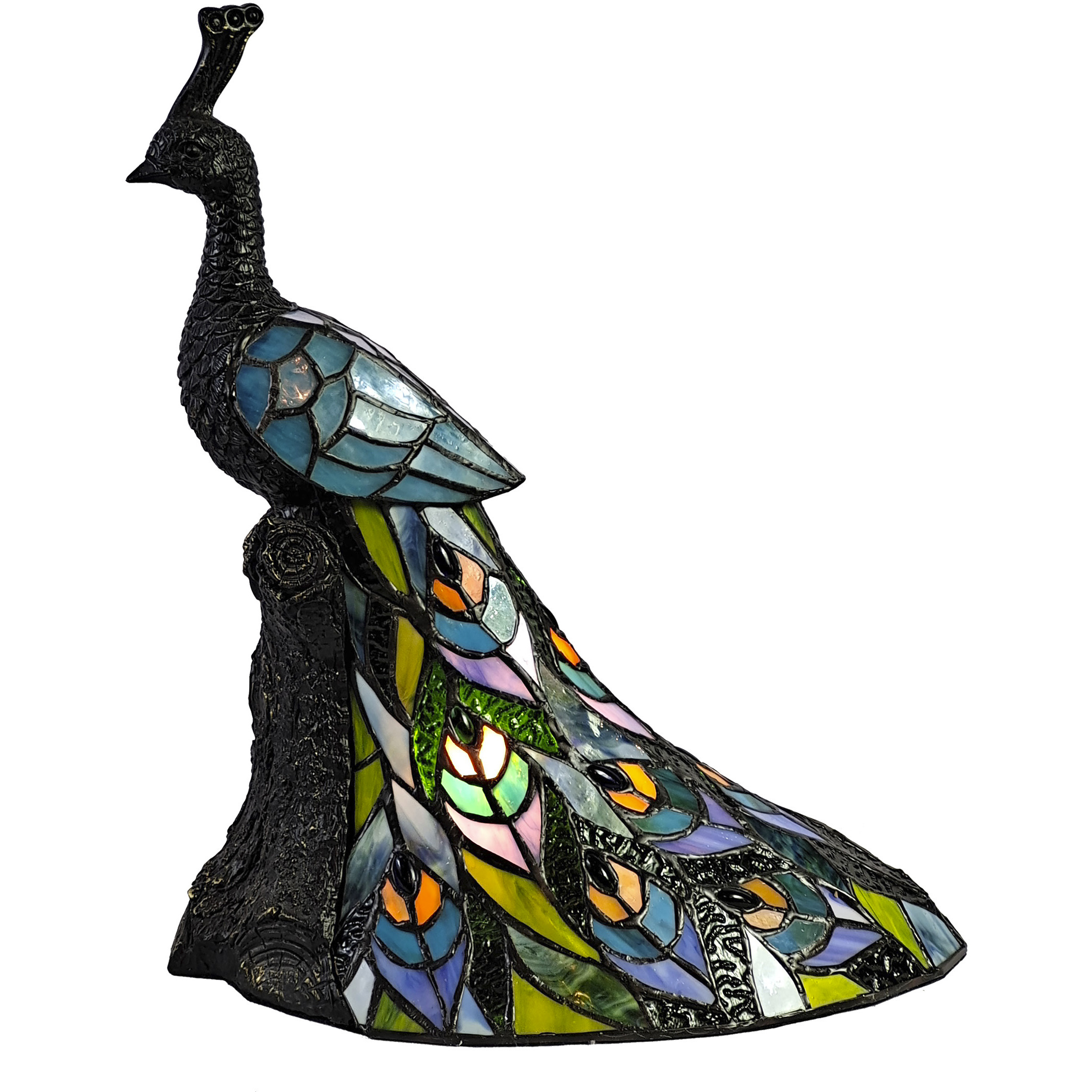 Stained glass peacock lamp 2025