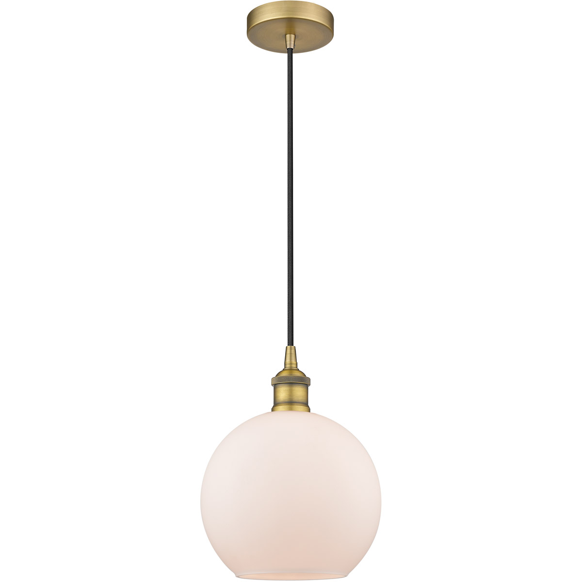 Edison Athens LED 8 inch Brushed Brass Mini Pendant Ceiling Light