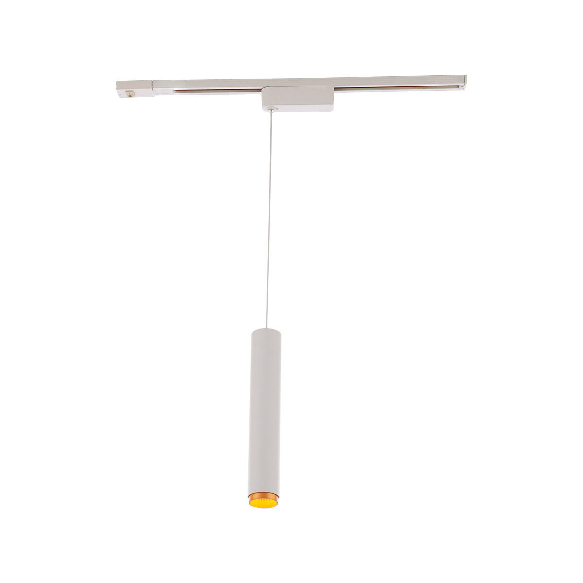 Silo Pendants 1 Light 120 White/Gold Track Head Ceiling Light in 3500K