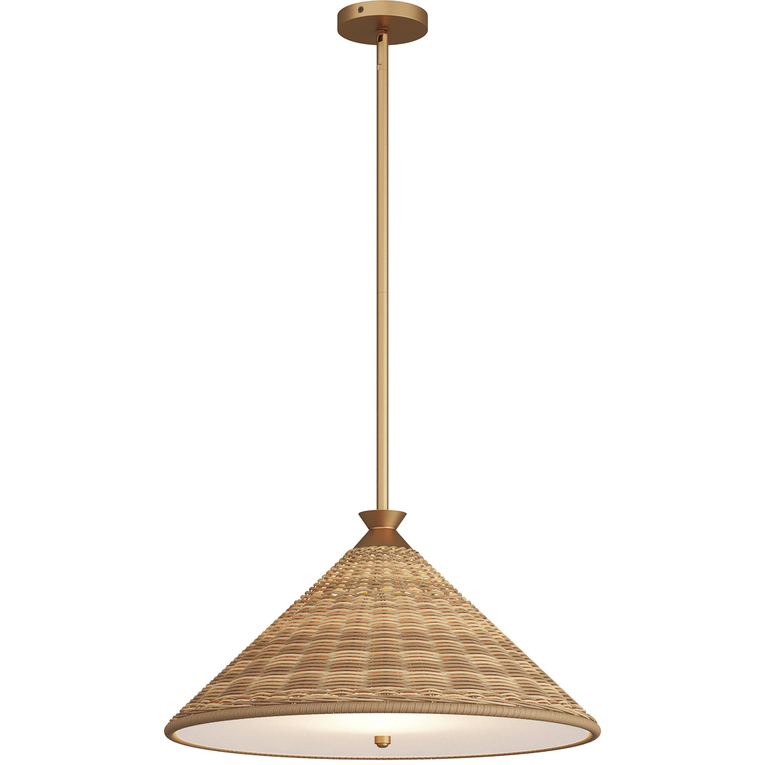 Terrace 2 Light 21 inch Natural Pendant Ceiling Light