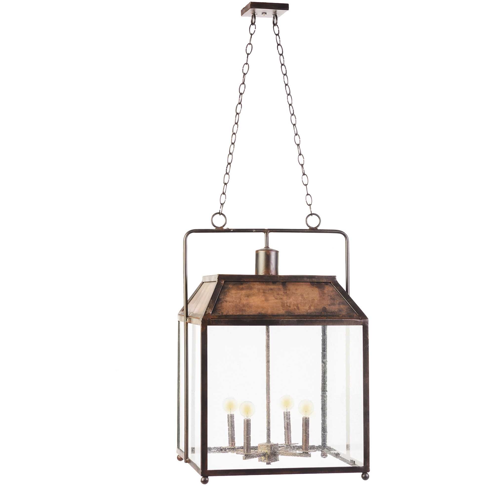 Hill Country 4 Light Darkened Copper and Darkened Bronze Pendant Ceiling Light