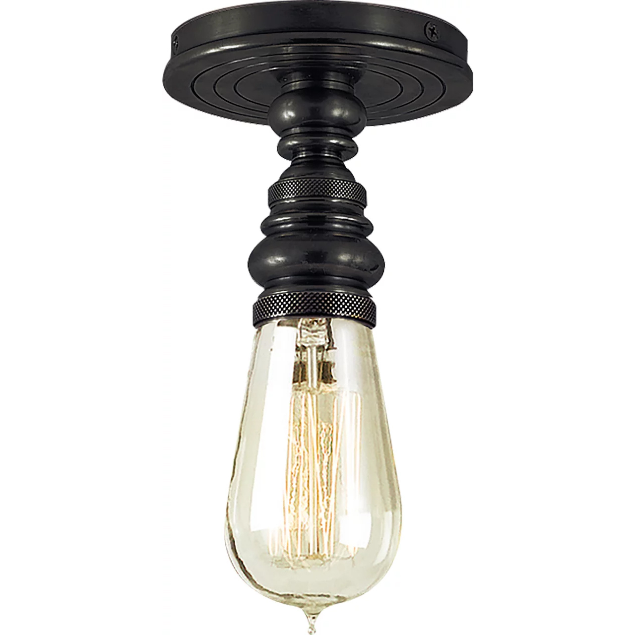 Chapman & Myers Boston4 1 Light 5.5 inch Bronze Flush Mount Ceiling Light in (None)