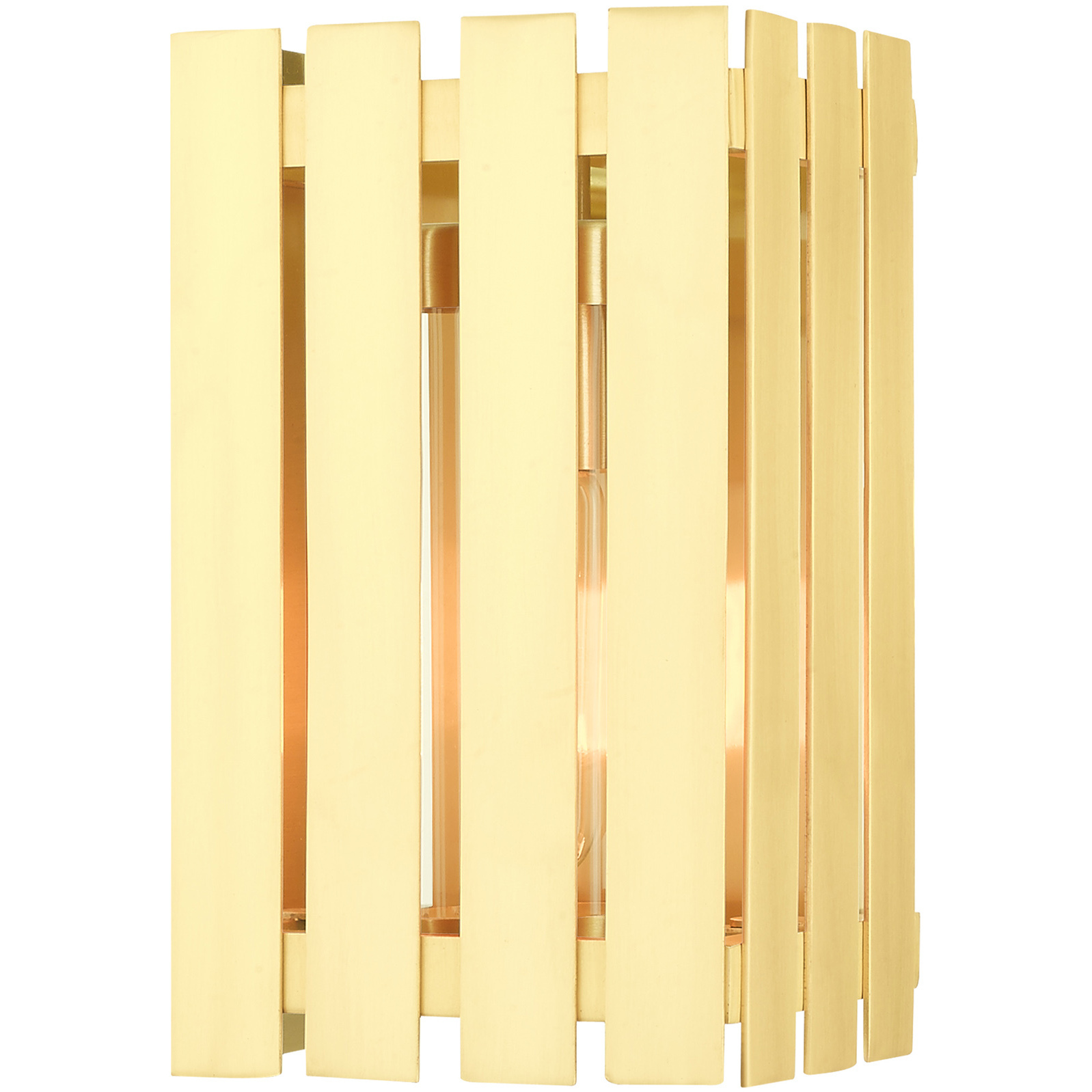 Greenwich 1 Light 10 inch Satin Brass Small Outdoor Wall Lantern