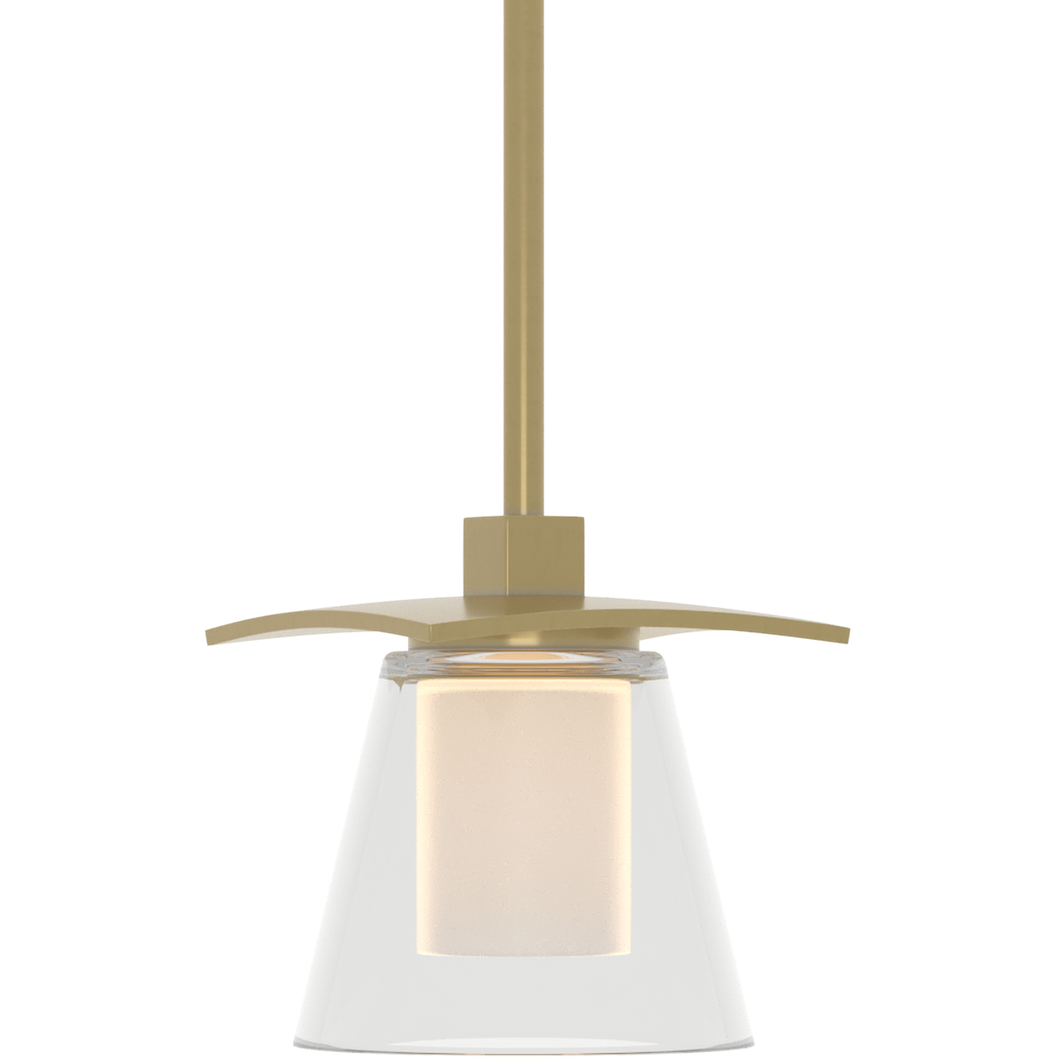 Wren 1 Light 5.1 inch Modern Brass Mini Pendant Ceiling Light in Clear with Opal