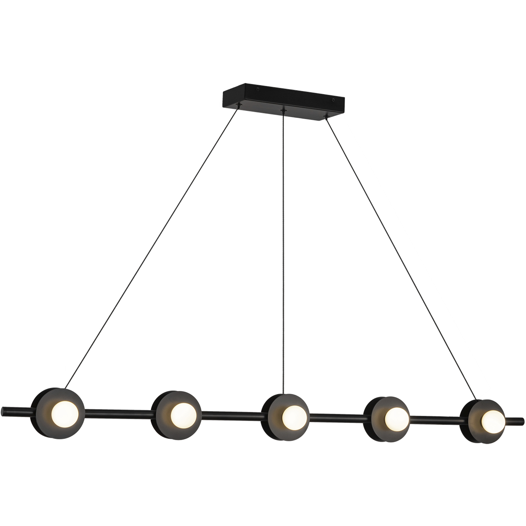 Elixir LED 48.13 inch Black Linear Pendant Ceiling Light