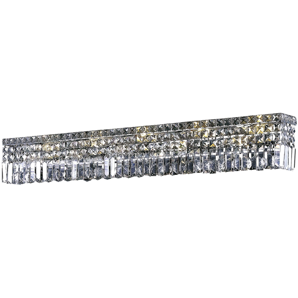 Maxime 10 Light 44 inch Chrome Vanity Light Wall Light in Clear, Royal Cut